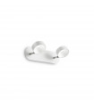 Applique avec liseuse Oby Métal blanc 2 ampoules 8cm