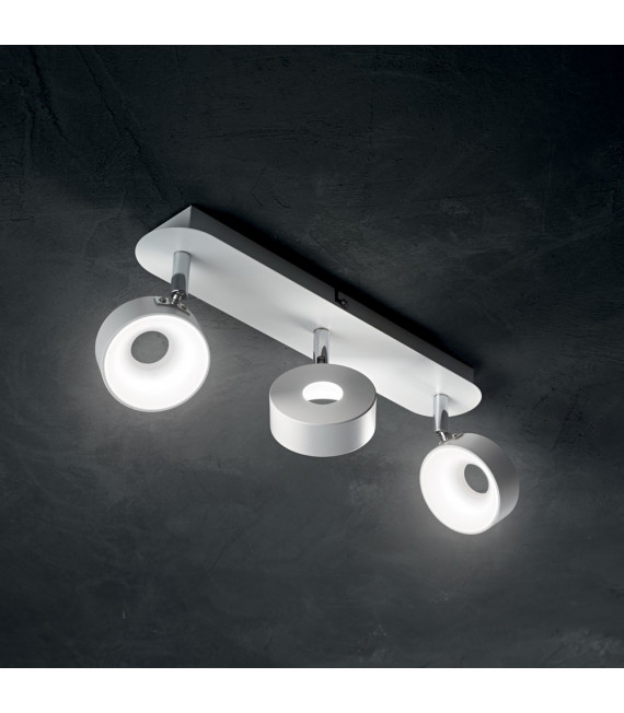 Ceiling light Oby White metal 3 bulbs 13.5cm