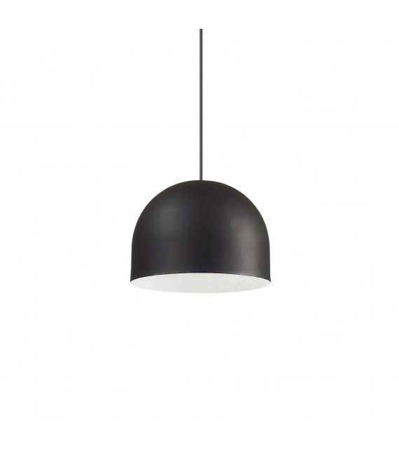 Pendelleuchte Hoch Schwarz Metall 1 Birne 25cm