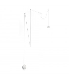 Designer-Pendelleuchte Tall Weißmetall 1 Glühbirne 20cm