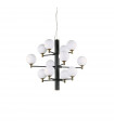 Suspension Copernico Métal Noir 12 ampoules 74cm