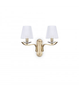Wall light Pegaso Metal Satin brass 2 bulbs 33.5cm