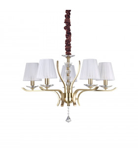 Pegaso Lampshade Metal Satin brass 5 bulbs 62cm