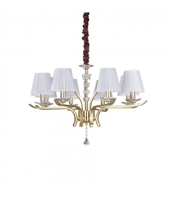 Candelabra of shades Pegaso Metal Satin brass 8 bulbs 66cm