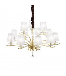 Pegaso Lampshade Metal Satin brass 12 bulbs 75cm