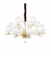 Pegaso Lampshade Metal Satin brass 12 bulbs 75cm