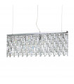 Elisir Metal Chrome pendant lamp 8 bulbs 48.5cm