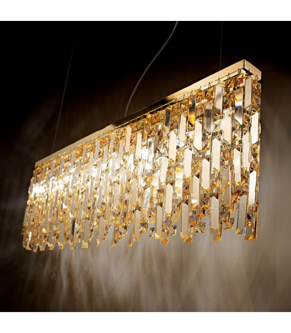 Suspension Elisir Métal Laiton 8 ampoules 48,5cm