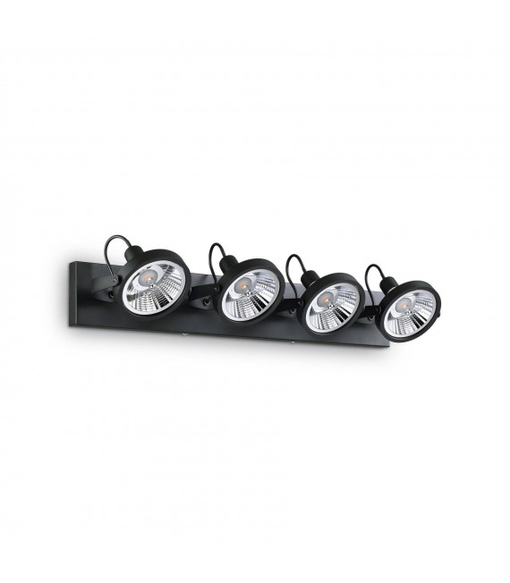 Plafonnier Glim Métal Noir 4 ampoules 19cm