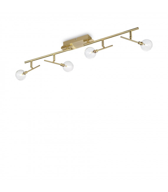 Barra de foco Maracas Metal Latón envejecido 4 bombillas 20cm