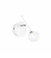 Spot Maracas Verre,métal Laiton 1 ampoule 20cm