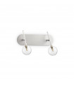 Spot Maracas Verre,métal Laiton 2 ampoules 27cm
