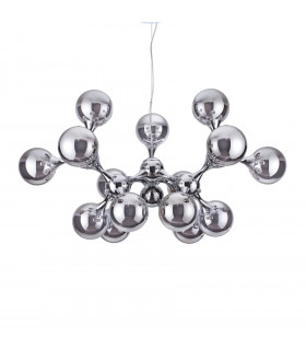 Nodi Lampada a sospensione in metallo cromato 15 lampadine 60cm