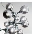 Nodi Metal Chrome pendant light 15 bulbs 60cm