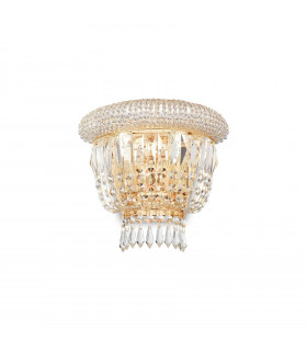 Lampada da parete design Dubai Metal Brass 2 lampadine 23cm