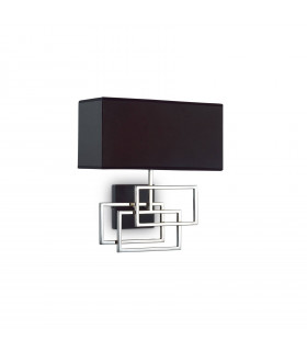 Lampada con paralume Luxury Metal Chrome 1 lampadina 39cm