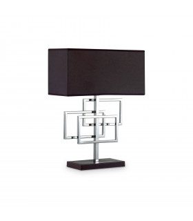Lampada da tavolo di lusso in metallo cromato 1 lampadina 46,5 cm