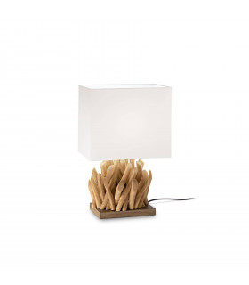 Lampada da tavolo Snell Legno bianco 1 lampadina 39,5 cm