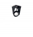 Plafonnier Channel Métal Noir 1 ampoule 10cm