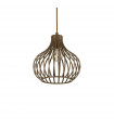 Onion Brown Metal Pendant 1 bulb 38cm