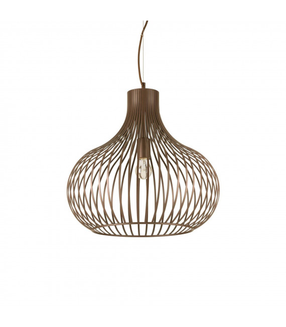 Colgante de Metal Marrón Cebolla 1 bombilla 59cm
