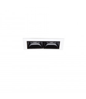 Faretto da incasso Lika Alluminio bianco 2 lampadine 4,8cm
