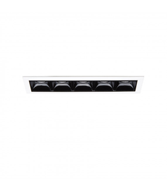 Recessed spotlight Lika White aluminum 5 bulbs 4.8cm