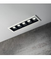 Recessed spotlight Lika White aluminum 5 bulbs 4.8cm