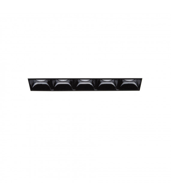 Foco empotrable Lika Aluminio Negro 5 bombillas 5,4cm