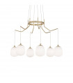 Karousel Metal Brass Pendant 6 bulbs 97.5cm