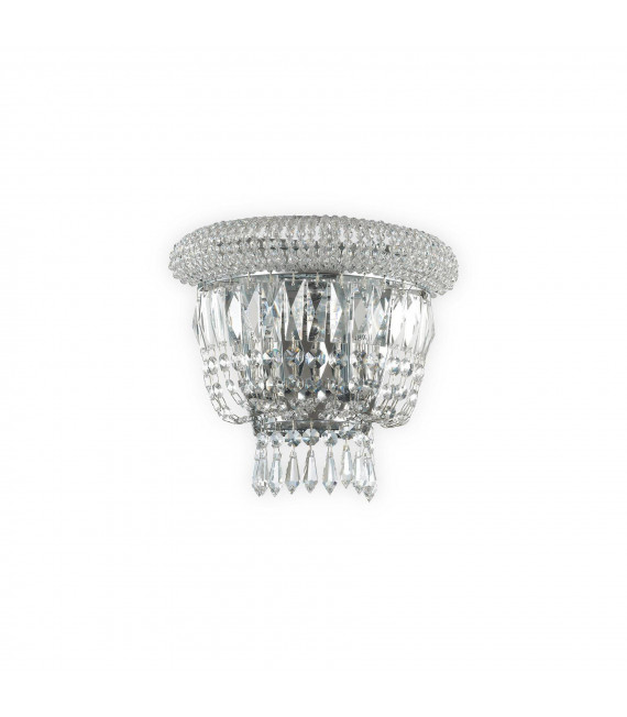 Applique design Dubai Métal Chrome 2 ampoules 23cm