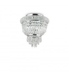 Plafón Diseño Dubai Metal Cromo 3 bombillas 35,5cm