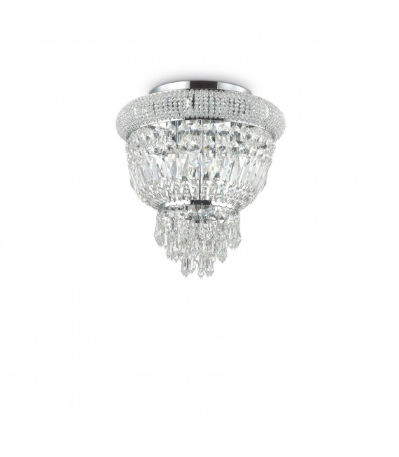 Plafón Diseño Dubai Metal Cromo 3 bombillas 35,5cm