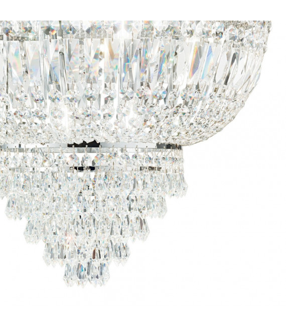 Plafón Diseño Dubai Metal Cromo 6 bombillas 44cm