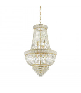 Grand Lampadario Dubai Metallo Ottone 10 lampadine 98cm