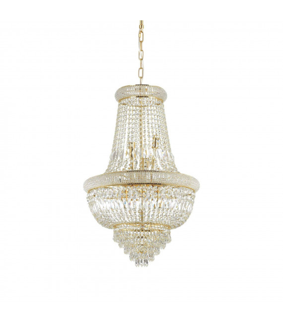 Grand Lampadario Dubai Metallo Ottone 10 lampadine 98cm