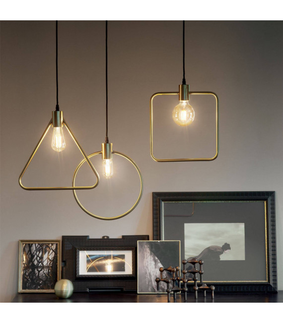 Suspension design Abc Métal Laiton antique 1 ampoule 47cm