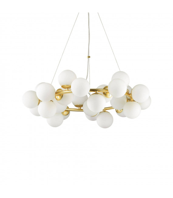 Suspension Dna Métal blanc 25 ampoules 37,5cm