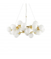 Suspension Dna Métal blanc 25 ampoules 37,5cm