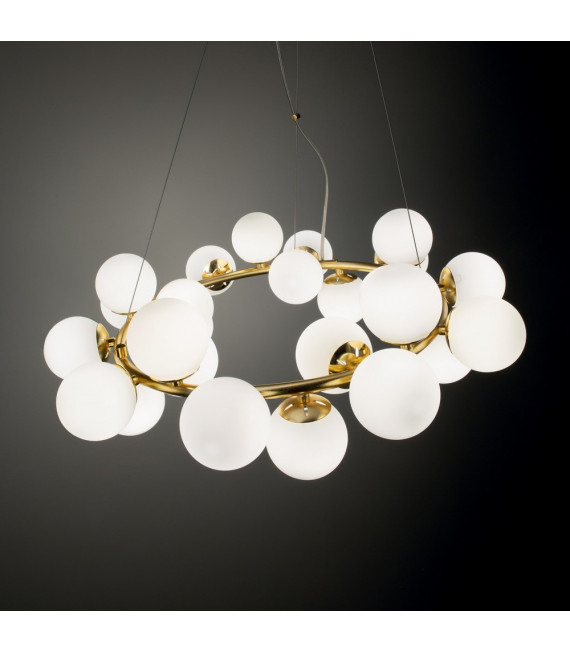 Lámpara colgante Dna White metal 25 bombillas 37,5cm
