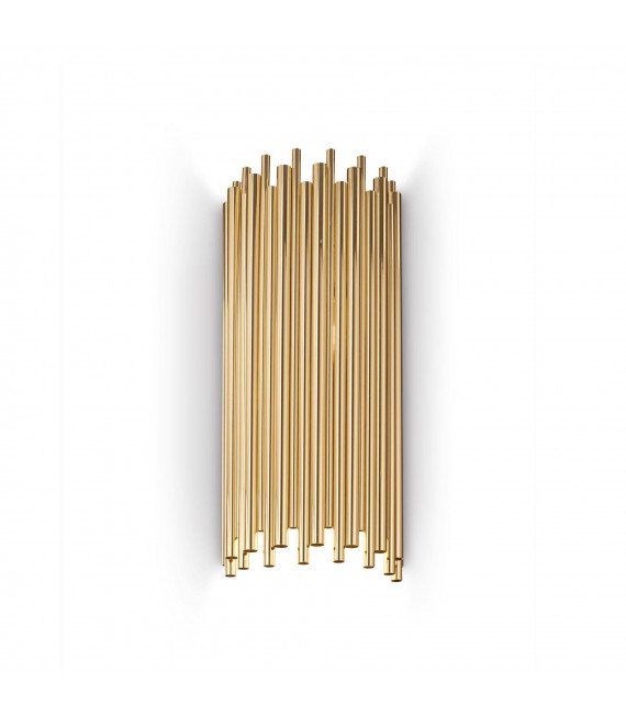 Wandleuchte Pan Metal Gold 2-flammig 58cm