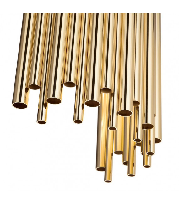Wall light Pan Metal Gold 2 bulbs 58cm