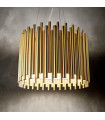 Suspension Pan Métal Or 5 ampoules 50cm