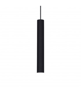 Designer-Pendelleuchte Schwarzes Aluminiumrohr 1 Glühbirne 55cm