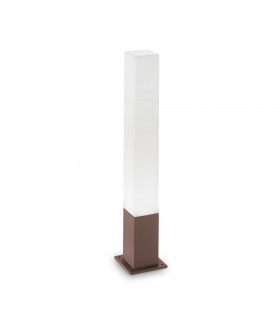 Bolardo de jardín Edo Aluminio Café 1 bombilla 79cm