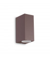 Applique de jardin Up Aluminium Café 2 ampoules 15cm