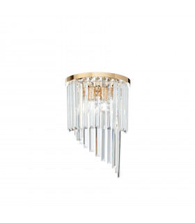 Design wall lamp Carlton Gold Metal 3 bulbs 45cm