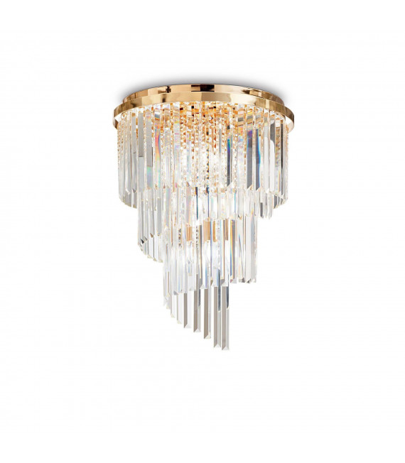 Plafoniera di design Carlton Metal Gold 12 lampadine 69cm