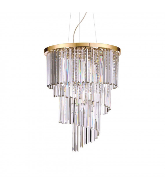 Kronleuchter Carlton Metal Gold 12 Glühbirnen 82cm