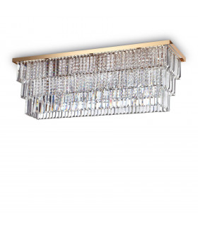Plafón de diseño Martinez Metal Oro 8 bombillas 38cm